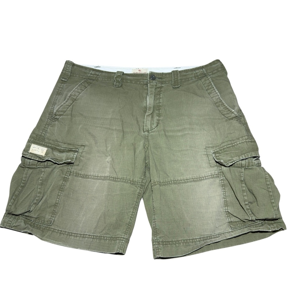 Vintage Mens Cargo Shorts Size 40 Olive Green Utility Summer Relaxed Trails